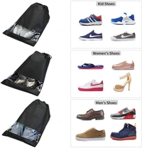 GRAH SANGRAH® Shoe Bags, Portable Travel Shoe - Packing Organizers for Men and Women 12 x 16-inch Pack of 10 - Free Size, Cream